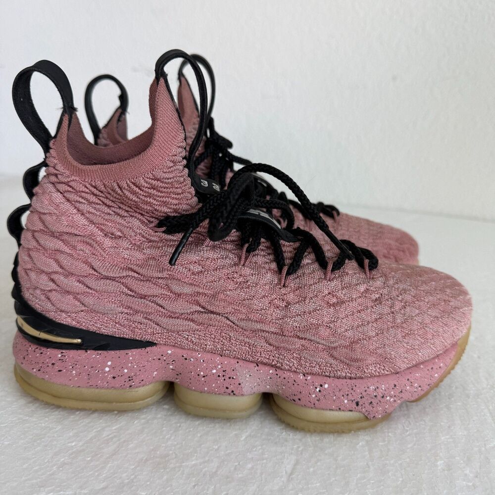 Size 6Y women 7.5 - Nike LeBron XV 15 LMTD Unisex Hollywood Rust Pink Basketball